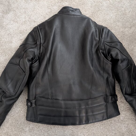 River Road Leather Motorcycle Jacket Removeable Liner Womens Large; w/Neck Warm - Picture 11 of 16